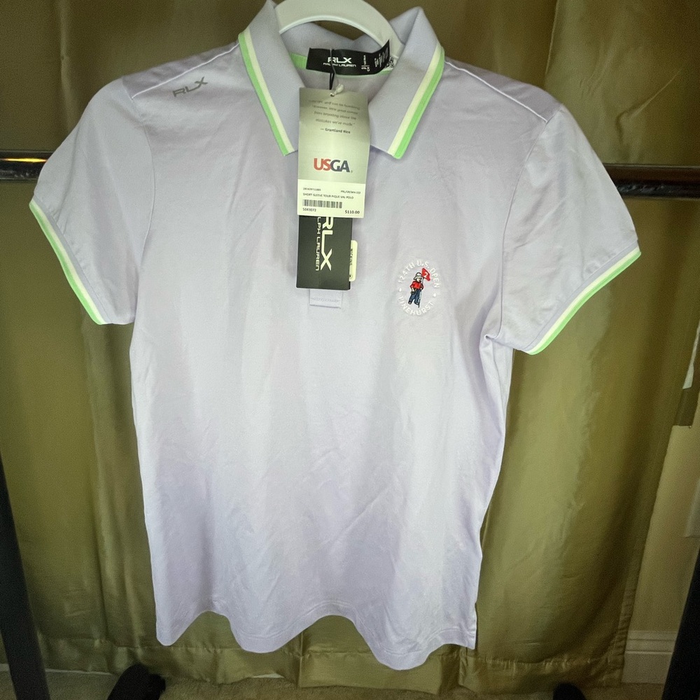 2024-Pinehurst - Ralph Lauren -Light Purple Shirt with Lime Trim